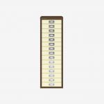 Bisley 15 Drawer Filing Cabinet Coffee Cream 15 Drawer