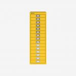 Bisley 15 Drawer Filing Cabinet Yellow 15 Drawer