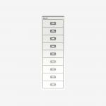 Bisley 39 Series MultiDrawer Traffic White 9 Drawer