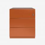 Bisley Note Pedestal Bisley Orange 3 Drawer