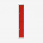 Bisley Primary Everyday Locker 450mm deep Light Grey Cardinal Red