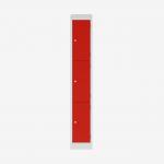 Bisley Primary Everyday Locker 450mm deep Light Grey Cardinal Red