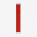 Bisley Primary Everyday Locker 450mm deep Light Grey Cardinal Red