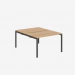 Bisley Office Desk With Goalpost Frame And 1200mm Desktop – 2 Person 