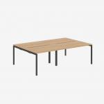 Bisley Office Desk With Goalpost Frame And 1200mm Desktop – 4 Person 