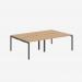 Bisley Office Desk With Goalpost Frame And 1200mm Desktop – 4 Person 