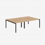 Bisley Office Desk With Goalpost Frame And 1200mm Desktop – 4 Person 