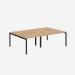 Bisley Office Desk With Goalpost Frame And 1200mm Desktop – 4 Person 