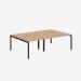 Bisley Office Desk With Goalpost Frame And 1200mm Desktop – 4 Person 