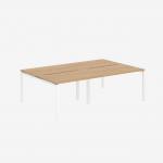 Bisley Office Desk With Goalpost Frame And 1200mm Desktop – 4 Person 