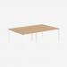 Bisley Office Desk With Goalpost Frame And 1200mm Desktop – 4 Person 