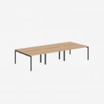 Bisley Office Desk With Goalpost Frame And 1200mm Desktop – 6 Person 