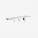 Bisley Office Desk With Goalpost Frame And 1200mm Desktop – 8 Person 