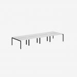Bisley Office Desk With Goalpost Frame And 1200mm Desktop – 8 Person 