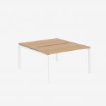 Bisley Office Desk With Goalpost Frame And 1400mm Desktop – 2 Person 