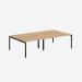Bisley Office Desk With Goalpost Frame And 1400mm Desktop – 4 Person 