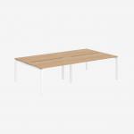 Bisley Office Desk With Goalpost Frame And 1400mm Desktop – 4 Person 
