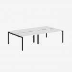 Bisley Office Desk With Goalpost Frame And 1400mm Desktop – 4 Person 