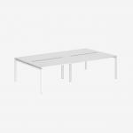 Bisley Office Desk With Goalpost Frame And 1400mm Desktop – 4 Person 