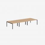 Bisley Office Desk With Goalpost Frame And 1400mm Desktop – 6 Person 