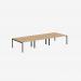 Bisley Office Desk With Goalpost Frame And 1400mm Desktop – 6 Person 