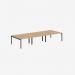 Bisley Office Desk With Goalpost Frame And 1400mm Desktop – 6 Person 