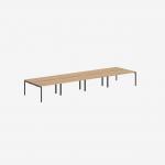 Bisley Office Desk With Goalpost Frame And 1400mm Desktop – 8 Person 