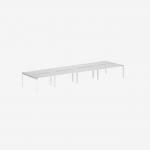Bisley Office Desk With Goalpost Frame And 1400mm Desktop – 8 Person 