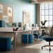Bisley Office Desk With Goalpost Frame And 1600mm Desktop – Single 