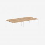Bisley Office Desk With Goalpost Frame And 1600mm Desktop – 4 Person 
