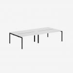 Bisley Office Desk With Goalpost Frame And 1600mm Desktop – 4 Person 