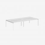 Bisley Office Desk With Goalpost Frame And 1600mm Desktop – 4 Person 