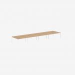 Bisley Office Desk With Goalpost Frame And 1600mm Desktop – 8 Person 