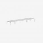 Bisley Office Desk With Goalpost Frame And 1600mm Desktop – 8 Person 