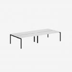 Bisley Office Desk With Goalpost Frame And 1800mm Desktop – 4 Person 