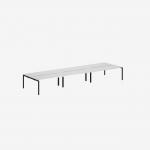 Bisley Office Desk With Goalpost Frame And 1800mm Desktop – 6 Person 