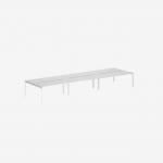 Bisley Office Desk With Goalpost Frame And 1800mm Desktop – 6 Person 
