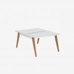 Bisley Office Desk With Timber Frame And 1200mm Desktop – 2 Person 
