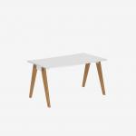Bisley Office Desk With Timber Frame And 1400mm Desktop – Single 