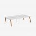 Bisley Office Desk With Timber Frame And 1400mm Desktop – 4 Person 