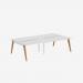 Bisley Office Desk With Timber Frame And 1400mm Desktop – 4 Person 