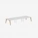 Bisley Office Desk With Timber Frame And 1400mm Desktop- 6 Person 