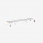 Bisley Office Desk With Timber Frame And 1600mm Desktop – 8 Person 