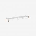 Bisley Office Desk With Timber Frame And 1800mm Desktop – 8 Person 