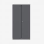 Bisley 800mm wide Essentials Office Cupboard (3 shelves) Anthracite Grey