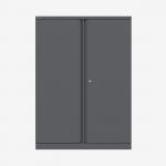 Bisley 914mm wide Essentials Office Cupboard (2 shelves) Anthracite Grey