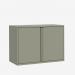 Bisley 1000mm wide Essentials Office Cupboard (1 shelf) Goose Grey
