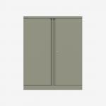 Bisley 1000mm wide Essentials Office Cupboard (1 shelf) Goose Grey