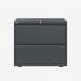 Bisley 800mm wide Essentials Side Filing Cabinet Anthracite Grey 2 Drawer