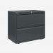 Bisley 800mm wide Essentials Side Filing Cabinet Anthracite Grey 2 Drawer